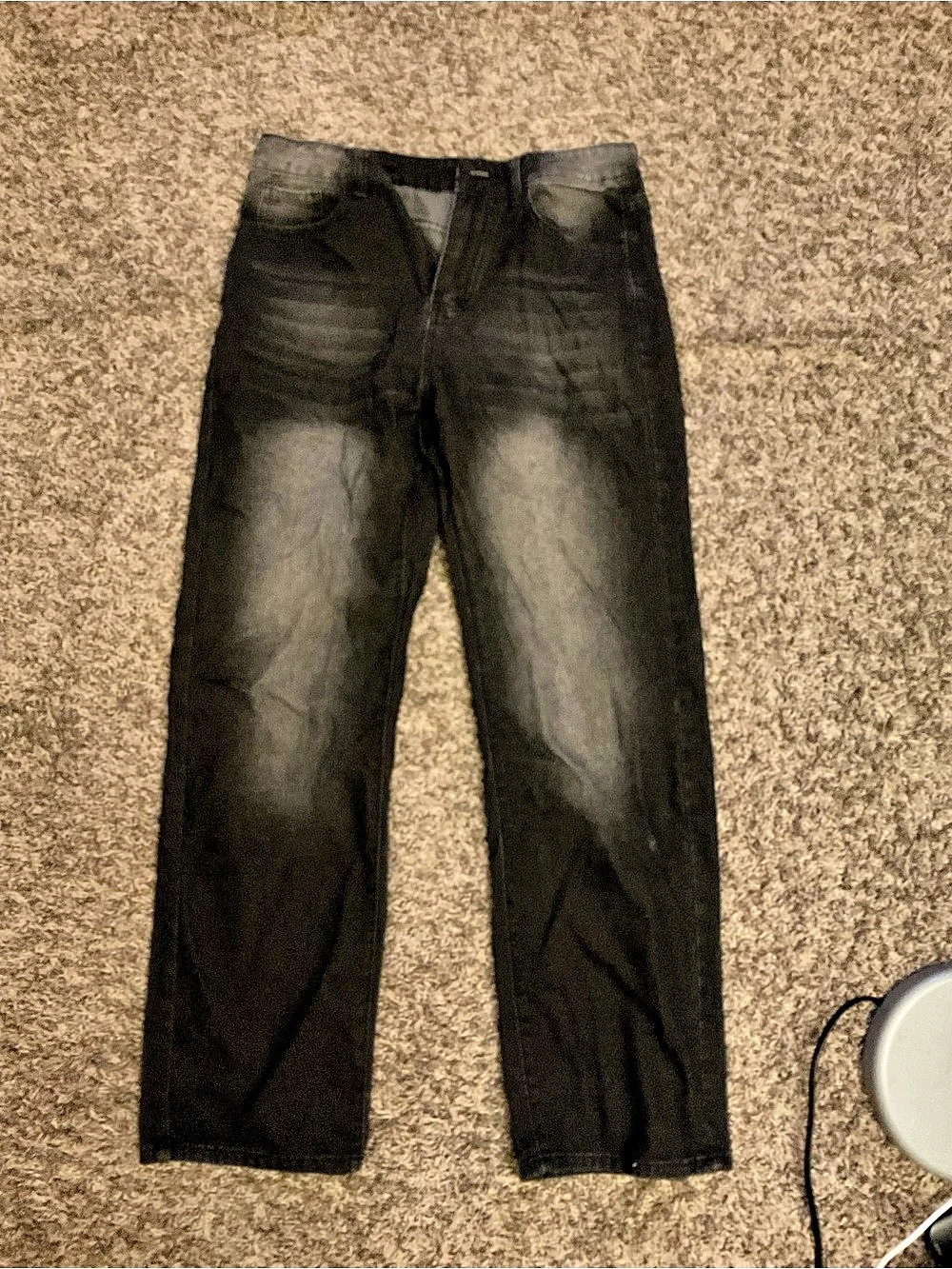Straight Leg Jeans in Black